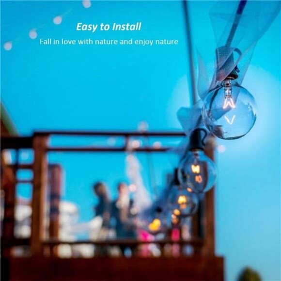 25Ft Christmas String Lights, G40 Globe String Light with 27 Clear Bulbs - Picture 6 of 8